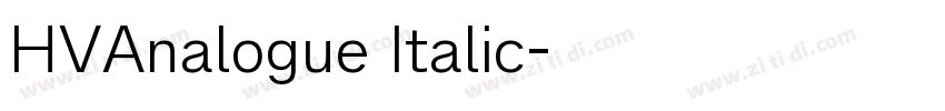 HVAnalogue Italic字体转换